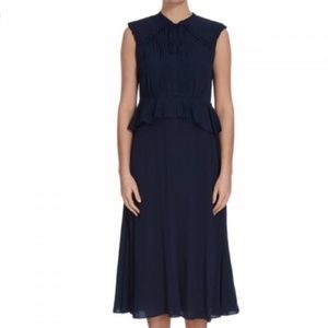 NEW Oral Kiely Navy Viscose Midi Dress NWT